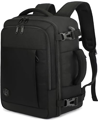 VANKEV Easyjet Cabin Bag 45x36x20 Travel Bag Hand Luggage Backpack Underseat Carry-ons Laptop Backpack Ruscksack Cabin Size Flight Bag Fit 15.6 Inch Laptop Black