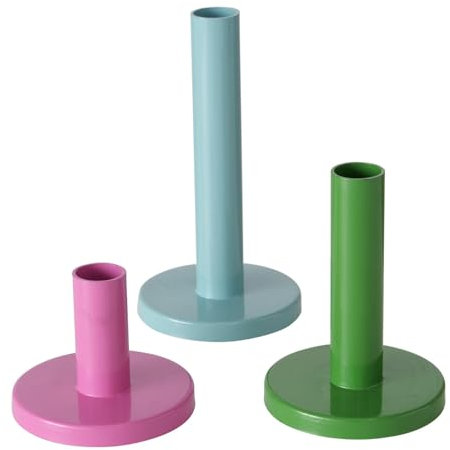 3-TLG. Kerzenhalter Lunaria – Farbspiel aus Kristall Kristallglas bunt modern 3er Set