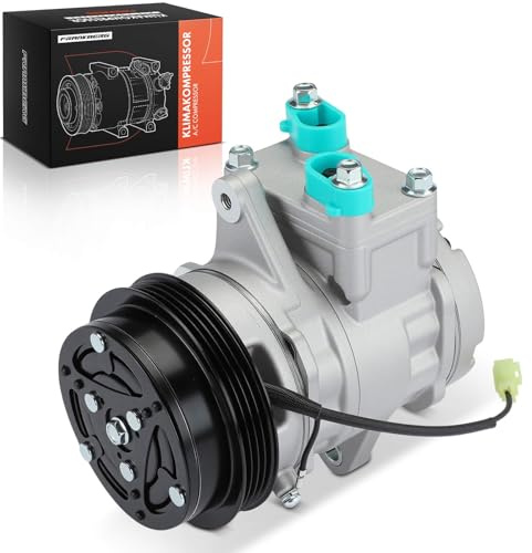 Frankberg Compresor de aire acondicionado con embrague, gasolina, 96539394 | Compatible con: Kalos KLAS, Aveo/Kalos Hatchback T250 T255, Aveo/Kalos Hatchback T200, Aveo/Kalos Saloon T250 T255