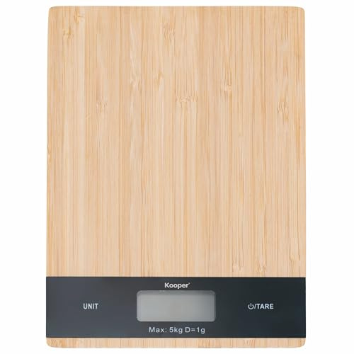GALILEO Balance de cuisine numérique en bambou 15,5 x 22,5 x 2,4, Kooper