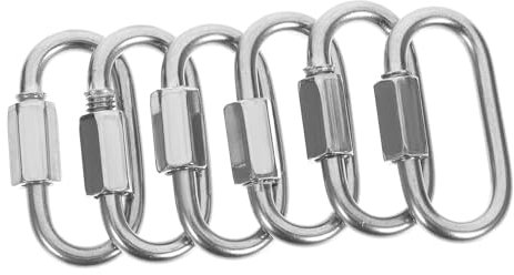JECOMPRIS 6stücke Edelstahl Kettenverbinder Schnelle Verbindungselemente Für Sonnensegel Kamera-haken Robust Und Leicht Für -projekte Und