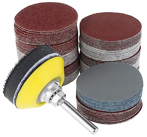 Sanding Blocks 130Pcs 50mm Sandpaper Assortment 60-3000 Grit Disc Pad Set 2Inch For Drill Grinder Rotary Tools With Disk Pole Cushion