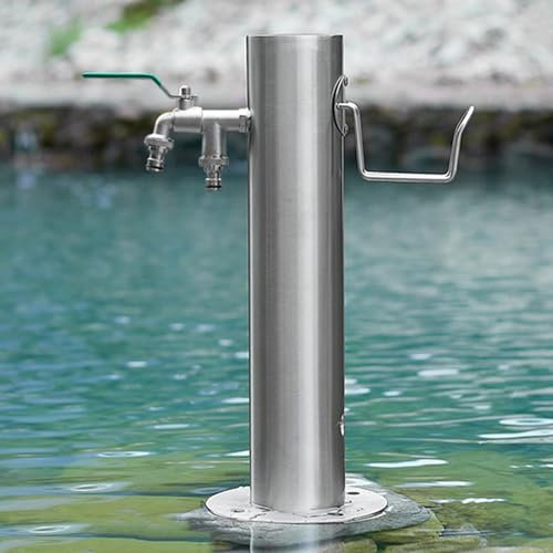 Colonna d'acqua da giardino in acciaio inossidabile,Colonna di distribuzione dell'acqua antigelo per esterni Idrante per erogatore d'acqua a fontana,Stazione di lavaggio per irrigazione da giardino