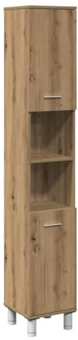 vidaXL Badrumsskåp ek 30x30x179 cm konstruerat trä, toalett förvaringsskåp, tvättrumsskåp, badrumsförvaringsskåp, badrum golvskåp, badrumsmöbler