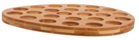 Vassoio per Uova in Legno, Piatto Quadrato per Uova Fresche | Frigorifero e Piano Cucina, Finitura Liscia e Compatta, Design Semplice Bordo Levigato