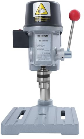 340W Bench Drill Press, Corded Table Drill, Portable Bench Machine 5158A for Drilling Iron (Diameter ≤0.24in), Wood (Diameter ≤0.63in), Plastic Board
