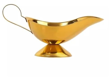 NexaGeniX gravy boat Steak Sauce Bucket Stainless Steel Flavor Plate Western French Fries Salsa Plate Pepper Sauce Cup Thickened Gravy Boat Sauce Cups gravy boat fat separator(Medium)