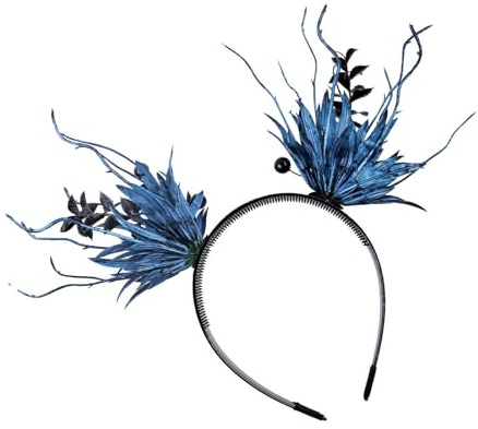 Halloween-Haarreif für Damen, Horn, realistischer Schmetterling, Blumenmuster, Haar-Accessoire für Kostümpartys
