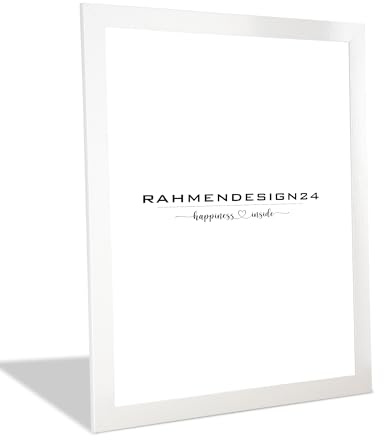Rahmendesign24 Bilderrahmen Puzzlerahmen | Weiß (Glanz) 48x68cm | Moderner Fotorahmen für Fotos, Poster, Puzzle & Urkunden | Galerierahmen Wechselrahmen Deko Wandrahmen Tischrahmen