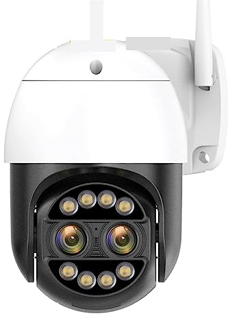 CSDASW 8MP 4K 8X Zoom híbrido 2.8 + 12mm Lente Dual Cámara IP PTZ Detección Humana 4MP Audio Seguridad Video Cámara de vigilancia(8MP,No SD Card)