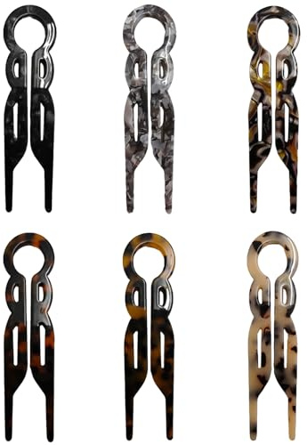 HTTDSLF 6 Piezas Pinza para El Cabello en Forma de U, Elegantes Pasadores para Mujeres, Horquillas francesas en Forma U, para Accesorios de Estilo de Las Mujeres, para Niñas Fiestas Diarias Citas