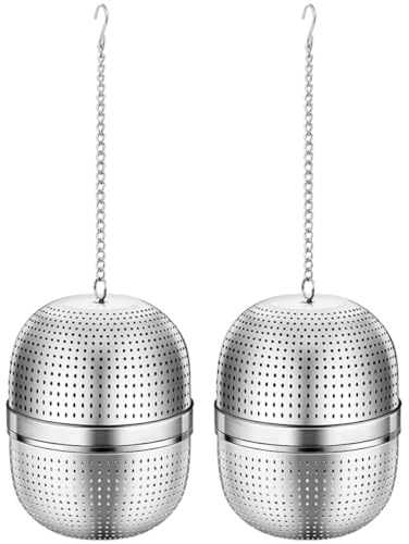 VOSAREA 2 pezzi Colino Tè Sfuso in Acciaio Inox Infusore Multiuso per Tisane e Spezie Filtro Fine per Casa Ufficio e Sala da Tè