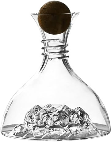 Jiwyunlu Carafe à Vin Décanteur | Verrerie 1800 ml,Décanteur et Aérateur de Vin - pour Restaurants Collectionneurs Soirée Dîner Dégustation Événement Mariage Barmen Bars Clubs Salle à
