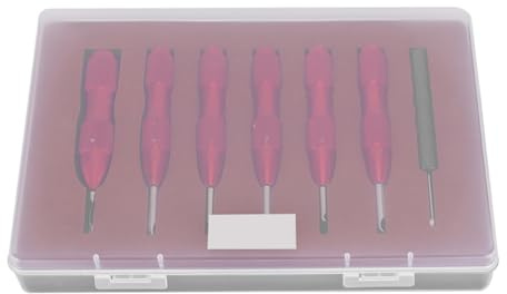 ADMYTHGB Juego de 7 piezas de cuchillas para abrir cajas de relojes, herramienta de extracción para la tapa trasera de relojes, mango ergonómico antideslizante compatible con diferentes