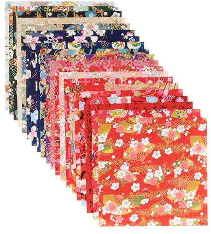 Special Selection Hand Dyed Kyoto Yuzen Washi, Chiyogami, 5.9 inches (15 cm), Various Patterns, 20 Patterns