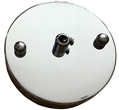 Deckenleuchte Deckengrundplatte 100mm Chrom Baldachinplatte Frontmontage