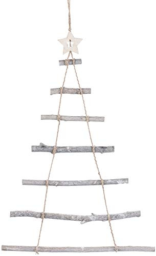Britesta Holzleiter Tannenbaum: Deko-Holzleiter in Weihnachtsbaum-Form zum Aufhängen, 48 x 78 cm (Weihnachtsbaum Holz, Dekoleiter, Machen)
