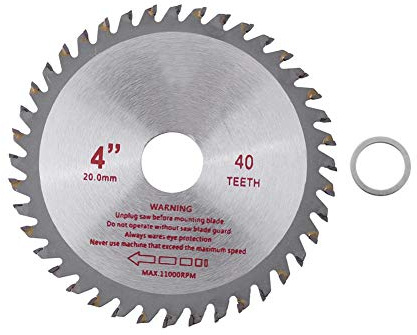 Kreissägeblatt, 4 Zoll 40 t Zähne Hartmetall Kreissägeblatt Holzschneidwerkzeug Bohrungsdurchmesser 20 mm Am häufigsten verwendet auf Marmorschneidemaschinen, elektrische Handsägen, 11000 U/min