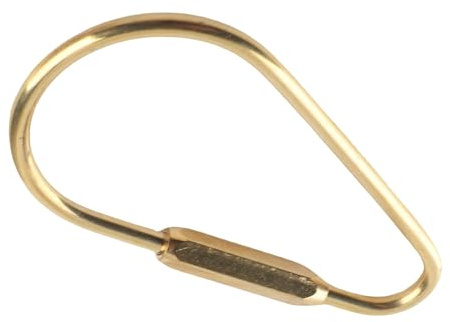 Gancho para Llavero, Clip de mosquetón con Bloqueo de Tornillo de latón Semicírculo Forma de Gota anular Paquete de Hebilla de Llavero pequeño con Tornillo para Acampar al Aire Libre(soltar)