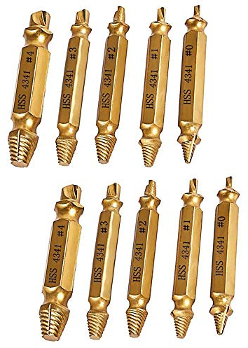 Loboo Idea Schraubenausdreher-Set für beschädigte Schrauben, HSS 4341, Schraubenausdreher-Set, einfache Entfernung abgestreifter und gebrochener Schrauben, Schraubenausdreher Kit