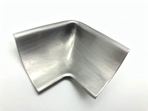 ProDiva ANGULI - Edelstahl V4A Premium Qualität - Eckstück, Abschlussecke, Ecke (Innen-Eckstück kantig, Gebürstet, 10 mm)