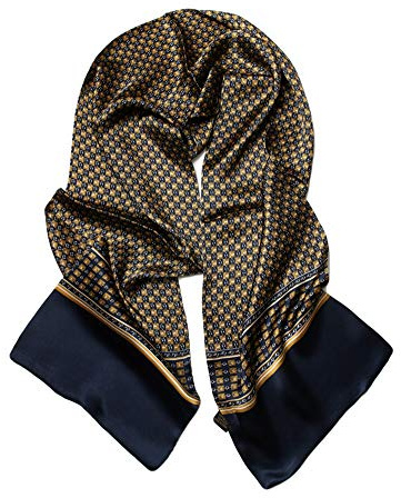 UK_Stone Klassisch 100% Seide Paisley Blumen Doppelschicht Halstuch Herren Schal 10MM