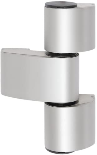 WSS 3D-PLUS Türband 3-teilig Drehpunkt 23/Achse 65 – Art. 04.072.2365.114 | 3D verstellbar, E6/C-0 silber eloxiert, EN 1935 geprüft, Tragkraft bis 180 kg, DIN rechts/links verwendbar