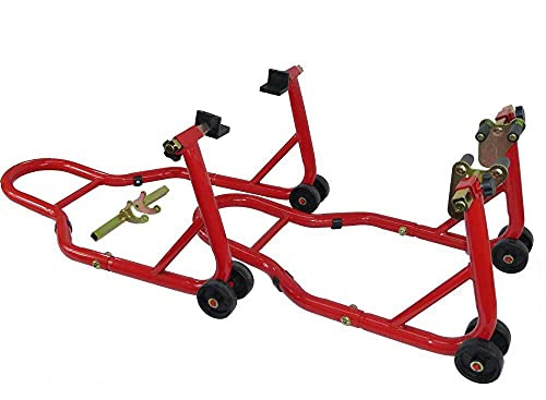 Montageständer Motorradständer Set VA/HA Rot kompatibel mit YAMAHA YZF-R6 2005-2005 RJ095