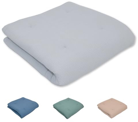 ULLENBOOM ® Baby Krabbeldecke 140x140 cm gepolstert in Grau (Made in EU) - Krabbeldecke für Baby mit 100% ÖkoTex Baumwolle, ideal als Babydecke, Laufgittereinlage & Spieldecke