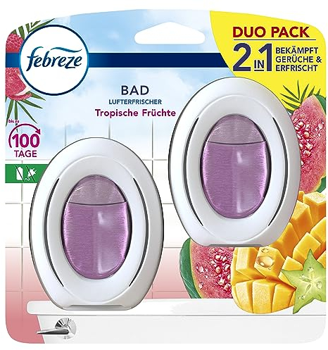 Febreze Bad Lufterfrischer Lenor Tropische Früchte Duo, Duftstecker zur kontinuierlichen Geruchsbekämpfung und -verhinderung
