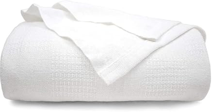 TL Care Health 100% Cotton Twin XL Blanket 66 x 90 - Soft, Lightweight and Breathable Blanket for Hospital, Medical, Home Care, Twin Bed & College Dorm