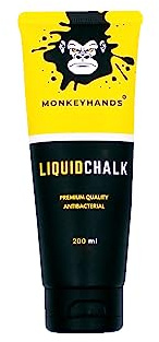 MONKEY HANDS Magnesio Liquido, Presa Perfetta per Ginnastica, Sollevamento Pesi, Arrampicata - Gesso di qualità Premium - Tubo in Plastica Riciclata (Pcr) - Effetto di Lunga Durata - (200ml)