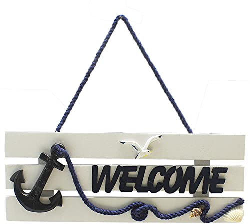 Cartello da Parete, Targa Decorativa Porta, Cartello di Benvenuto in Legno, Cartello di Benvenuto per Porta Anteriore, per Appendere Alla Porta D'ingresso, Finestra, Giardino, Parete, Soggiorno, Bar