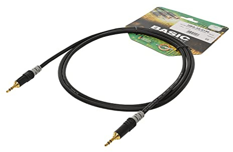 Sommer Cable Basic 10m 3,5mm Mini- Klinkenkabel TRS langes Patchkabel 2x Klinkenstecker Stereo 3-pol mit HICON Connectors - HBA-3S-1000