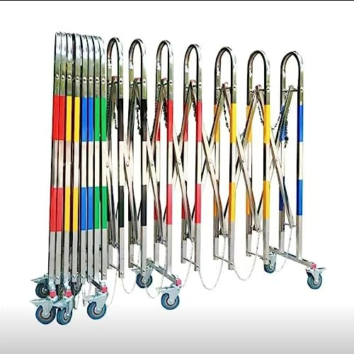 Ausziehbare Mobile Absperrung Für Schulen, Edelstahl Bogen Typ Einziehbaren Zaun Outdoor Isolation Schutzzaun 3.6ft Höhe Barrikade Zaun Pfosten Für Kindergarten (Farbe : Silver, Größe : 1.1x4m)