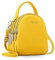 DORRISO Carino Piccolo Zaino Donna con Foro Auricolari Piccolo Moda Borsetta per Viaggio Lavoro Scuola Quotidiano Casuale Impermeabile Comodo Pelle PU Semplice Mini Donna Backpack Giallo