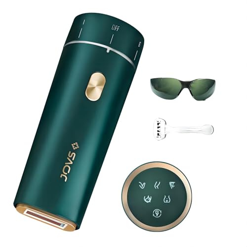 JOVS Dora IPL Gerät Haarentfernung Laser,Schmerzloser Dauerhafter für Männer und Damen,5 Körperteile Modi,Unbegrenzter Automatischer/0.5s Laserblitz,Geschenk Frauen,Smaragdgrün, 57.95*159.2*57.98mm