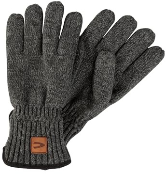 camel active Herren Melierte Strickhandschuhe mit warmen Futter