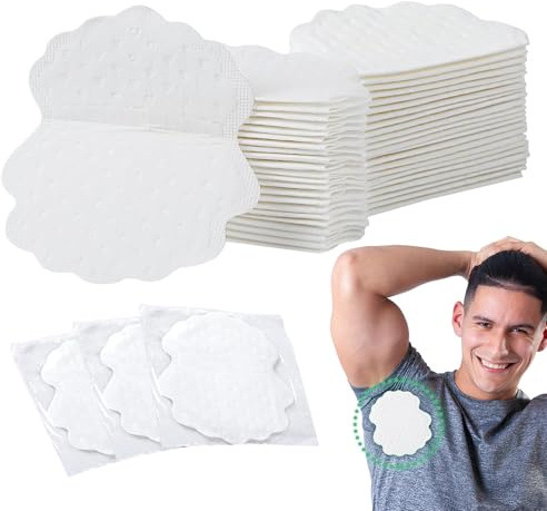 SEPGLITTER Achselschweißpads, 90 Stück Achselschweißpads für Frauen und Männer Große Selbstklebende Baumwollpads Schweißabsorbierende Einwegpads Unsichtbar Bequem Geschmacksneutral