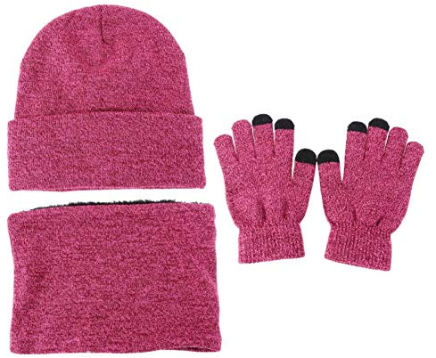 DEARMAMY 1juego Accesorios De Invierno Gorro Bufanda y Guantes Térmicos Unisex Material Acolchado y Para Días Fríos y Actividades