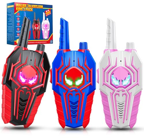 Supocol Walkie Talkie per bambini, set da 3, 4, 5, 6, 7, 8, 9, 10 anni, idea regalo, walkie talkie per esterni, campeggio, escursionismo