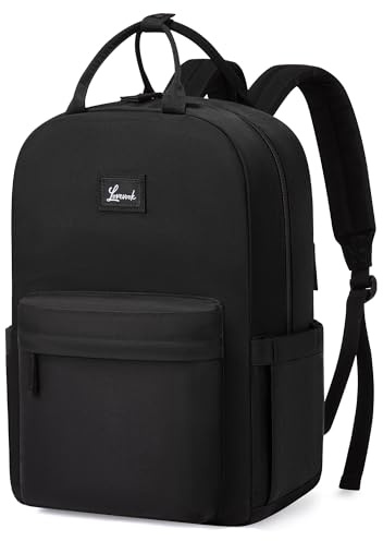 LOVEVOOK Rucksack Damen Groß 17.3 Zoll Laptop Schulrucksack Teenager Mädchen Schultasche City Backpack Women Elegant Tagesrucksäcke Wasserdicht School Bag Casual Daypacks für Schule Uni Reise, Schwarz