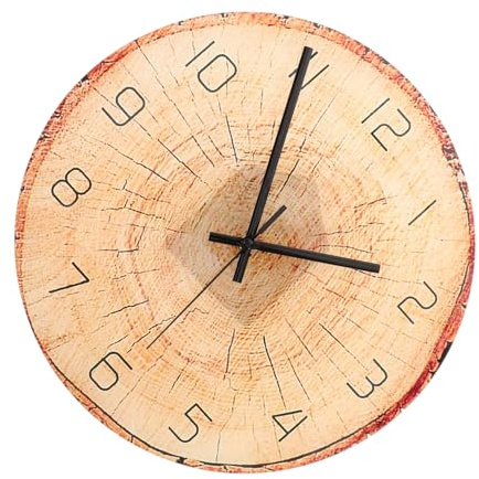 DECHOUS Orologio Da Parete Decorativo Per La Casa Design Semplice Effetto Finto Legno Per Soggiorno Camera Da Letto