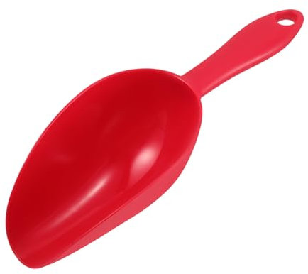 EXHUMKY Paletta Piccola in Pp Resistente Per Ghiaccio Zucchero e Semi Manico Ergonomico Per Cucina Bar e Buffet Rosso