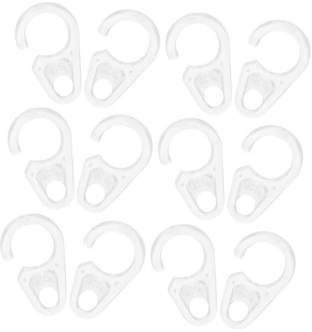 BAZEITFLOW 50 Pezzi Ganci per Tende Transparenti in Plastica Resistente per Tende da Doccia Finestre e Porte Facili da Installare Soffitto