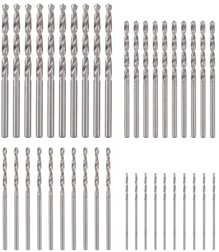 DEFIYEAR Kleine Holzbohrer Set HSS Micro Spiralbohrer, 40 Stücke Bohrer 0.5mm 1mm 1.5mm 2mm – Vielseitiges Ersatzbohrer Set für Holz, Metall, Kunststoff, Aluminium, PVC & Acryl, Holzbohrer 2mm 1mm