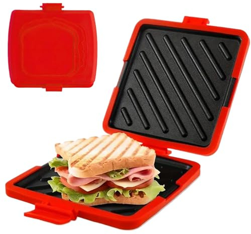 Sandwichera Para Queso A La Plancha,Superficie Antiadherente Y Resistente Al Calor | Grill para Sándwiches Microondas Tostador de Queso | Para Preparar Alimentos Y Reuniones En El Hogar Desayunos Tost