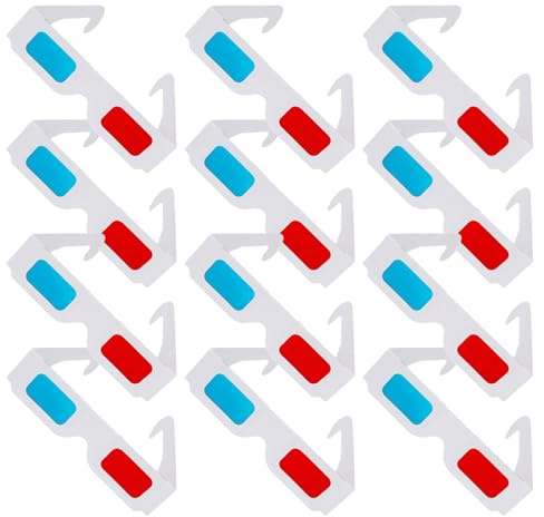 DOITOOL Gafas 3D de Papel Anaglifo Rojo y Azul 90 Unidades Ligeras y Plegables para Cine en Casa Fiestas y Actividades Escolares Gafas para Entretenimiento Inmersivo