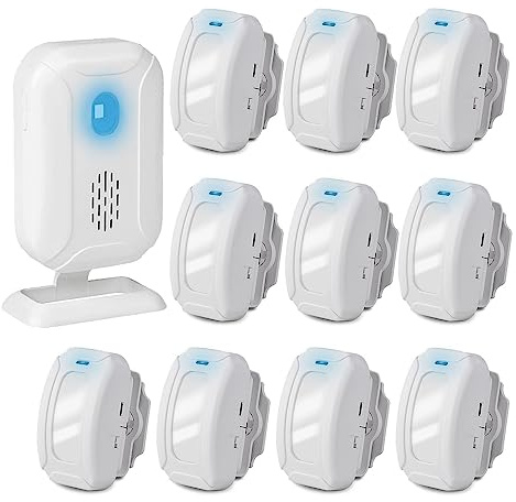 Rilevatore Di Allarme Sensore Movimento A Infrarossi Wireless 32 Canzoni LED Campanello Notturno Entrata Negozio Vetrina Sicurezza Domestica Sistema Di Allarme Completo
