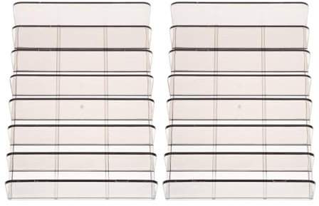 Generisch 2 Stück Kassenschubladen Geldablage aus Acryl Transparente Bargeld Aufbewahrungsbox mit Fächern für Scheine und Münzen Tragbarer Zahlteller für Kasse und Büro
